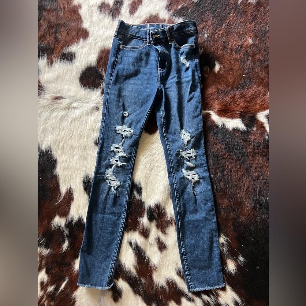 Abercrombie & Fitch Kids Distressed Blue Jeans